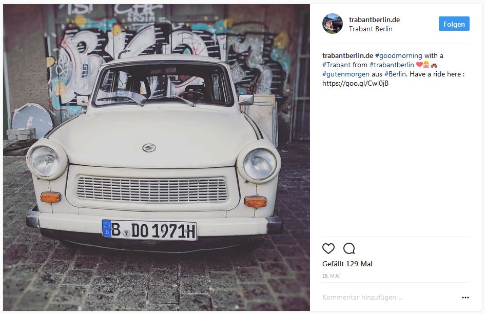 Trabant Berlin Instagram