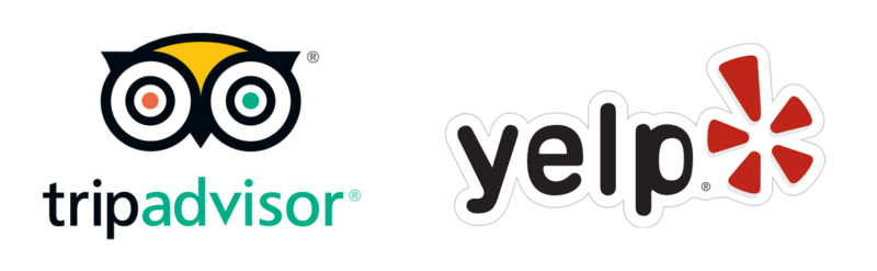 Yelp and Tripadvisor are both important platforms
