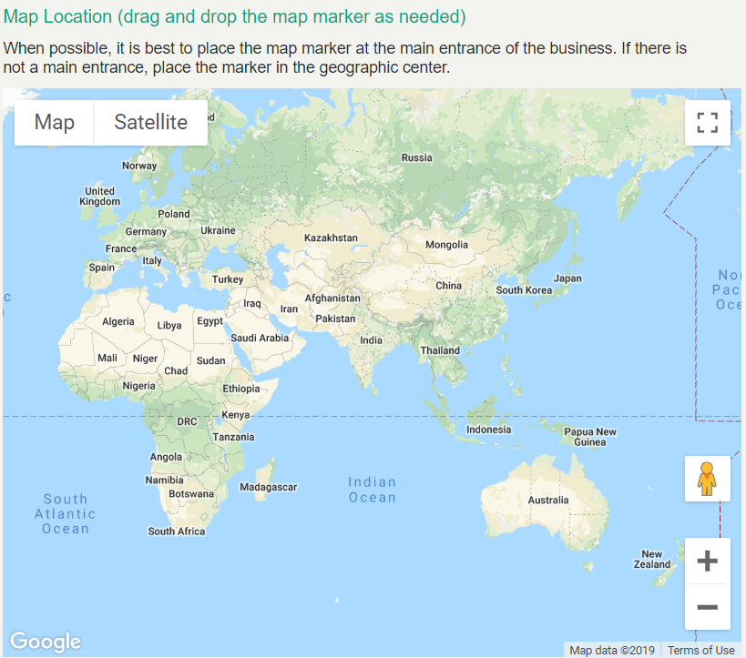 Listing business on tripadvisor map location