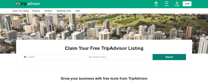 TripAdvisor for business creating your business listing