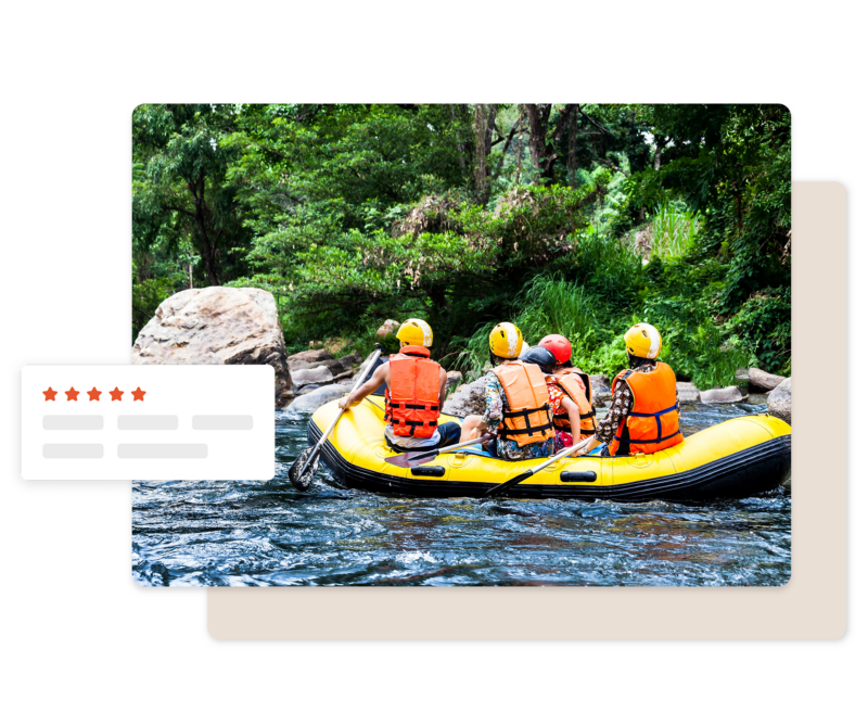 Booking system for Rafting, Kayaking & Canoeing 